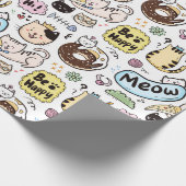 Cadeau Papier d'enveloppement de chats adorables (Coin)