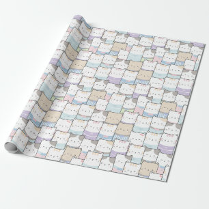 Cadeau Papier d'enveloppement de chats adorables