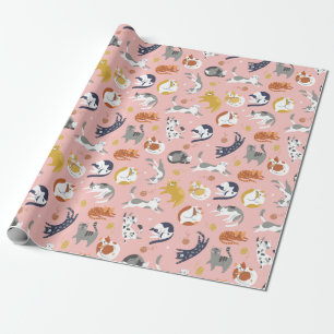Cadeau Papier d'enveloppement de chats adorables