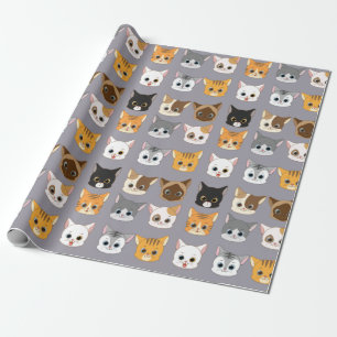 Cadeau Papier d'enveloppement de chats adorables