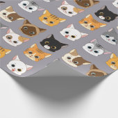 Cadeau Papier d'enveloppement de chats adorables (Coin)