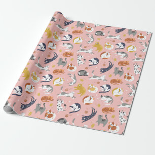 Cadeau Papier d'enveloppement de chats adorables