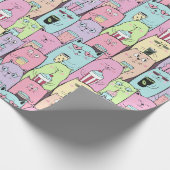 Cadeau Papier d'enveloppement de chats adorables (Coin)