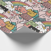 Cadeau Papier d'enveloppement de chats adorables (Coin)