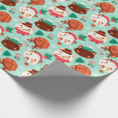 Cadeau Papier d'enveloppement de chats de Noël (Coin)