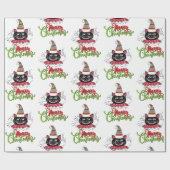 Cadeau Papier d'enveloppement de chats de Noël (Plat)