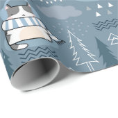 Cadeau Papier d'enveloppement de chats de Noël mignon (Coin rond)