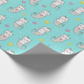 Cadeau Papier d'enveloppement de chats de sirène (Coin)