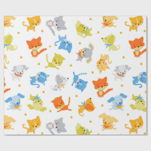 Cadeau Papier d'enveloppement de chats et de chiens de co