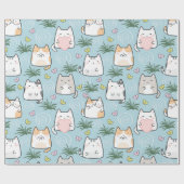 Cadeau Papier d'enveloppement de chats mignonnes - Chats  (Plat)