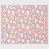 Cadeau Papier d'enveloppement de chats mignons (Plat)