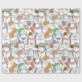Cadeau Papier d'enveloppement de chats mignons (Plat)