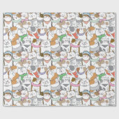 Cadeau Papier d'enveloppement de chats mignons (Plat)
