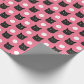 Cadeau Papier d'enveloppement de chats noirs - Chat à poi (Coin)