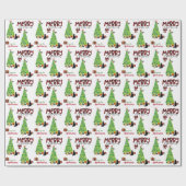 Cadeau Papier d'enveloppement de chats noirs, d'oiseaux e (Plat)