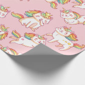 Cadeau Papier d'enveloppement de chats Rainbow Unicorn (Coin)