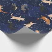 Cadeau Papier d'enveloppement de chats spatiaux (Coin)