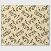 Cadeau Papier d'enveloppement de chaudière jaune avec gri (Plat)