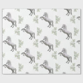 Cadeau Papier d'enveloppement de cheval blanc (Plat)