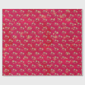 Cadeau Papier d'enveloppement de Cheval Rocking de Noël (Plat)