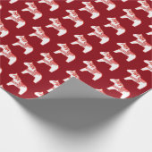 Cadeau Papier d'enveloppement de Cheval Rouge et Blanc Wi (Coin)