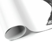 Cadeau Papier d'enveloppement de Cheval sauvage noir avec (Coin rond)