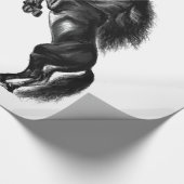 Cadeau Papier d'enveloppement de cheval - Texte et couleu (Coin)