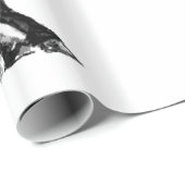 Cadeau Papier d'enveloppement de cheval - Texte et couleu (Coin rond)