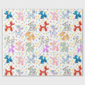 Cadeau Papier d'enveloppement de chien de ballon (Plat)