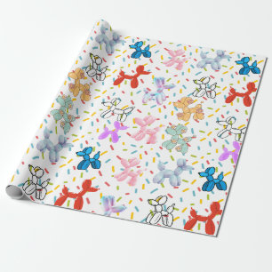 Cadeau Papier d'enveloppement de chien de ballon
