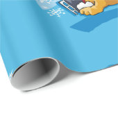Cadeau Papier d'enveloppement de chien de chiot (Coin rond)