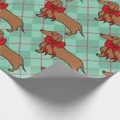 Cadeau Papier d'enveloppement de chien de Noël Jacquard m (Coin)