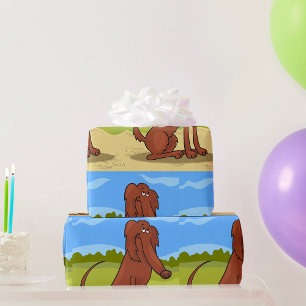 Cadeau Papier d'enveloppement de chien de plateau irlanda