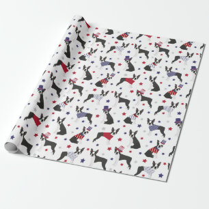 Cadeau Papier d'enveloppement de chien de Terrier de Bost