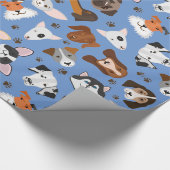 Cadeau Papier d'enveloppement de chiens (Coin)