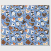 Cadeau Papier d'enveloppement de chiens (Plat)