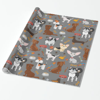 Cadeau Papier d'enveloppement de chiens
