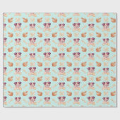 Cadeau Papier d'enveloppement de chiens mignons (Plat)