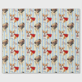 Cadeau Papier d'enveloppement de chiens mignons (Plat)