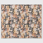 Cadeau Papier d'enveloppement de chiens mignons (Plat)