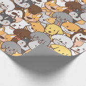 Cadeau Papier d'enveloppement de chiens mignons (Coin)