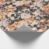 Cadeau Papier d'enveloppement de chiens mignons (Coin)