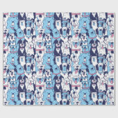 Cadeau Papier d'enveloppement de chiens mignons (Plat)