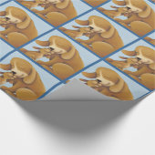 Cadeau Papier d'enveloppement de chiot bleu (Coin)