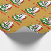 Cadeau Papier d'enveloppement de chiot de Noël (Coin)