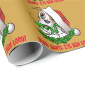 Cadeau Papier d'enveloppement de chiot de Noël (Coin rond)