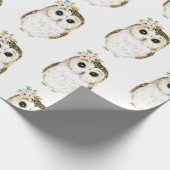 Cadeau Papier d'enveloppement de chouette (Coin)
