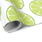 Cadeau Papier d'enveloppement de citron vert (Coin rond)