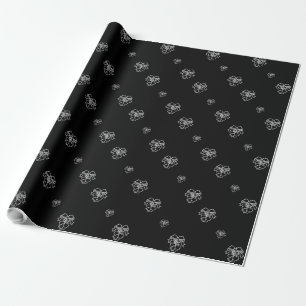 Cadeau Papier d'enveloppement de cloches d'argent