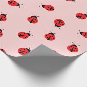 Cadeau Papier d'enveloppement de coccinelle rose (Coin)